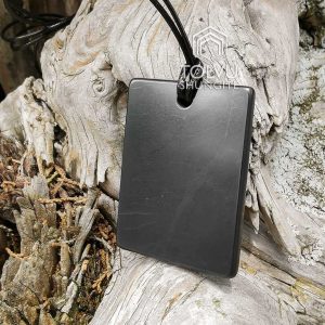 shungite pendant rectangular from karelia