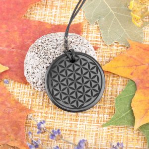 shungite pendant flower of life