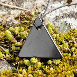 russian shungite triangle necklace