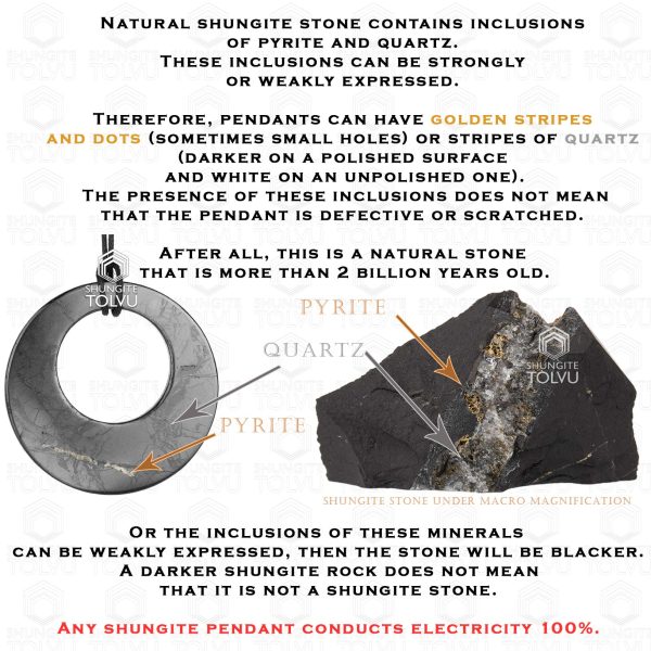 donut pendant necklace of natural stone