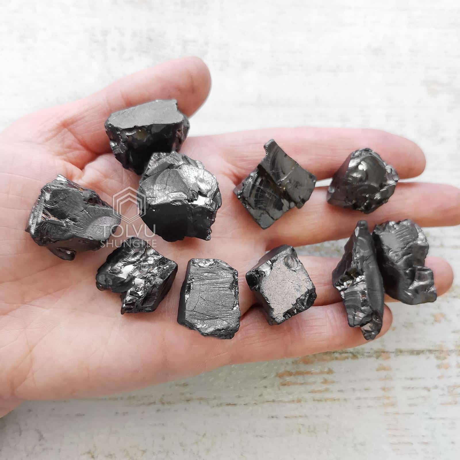 Elite noble shungite stones, 98% carbon