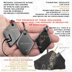 Shungite stone rhombus pendant and quartz
