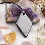 natural Shungite rhombus pendant