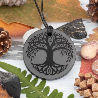 Shungite necklace Celtic Tree Large