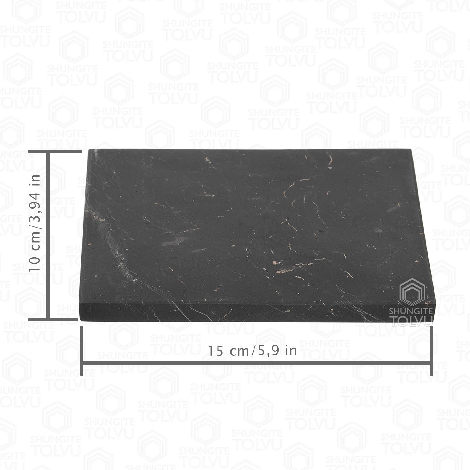 Shungite tile rectangular shape | Original shungite | Large size