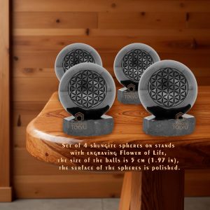 stones spheres of shungite stones