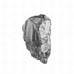 Authentic elite shungite stone side view raw sample