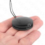 Black stone necklace of shungite crystal
