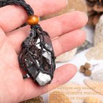 elite shungite necklace of large size
