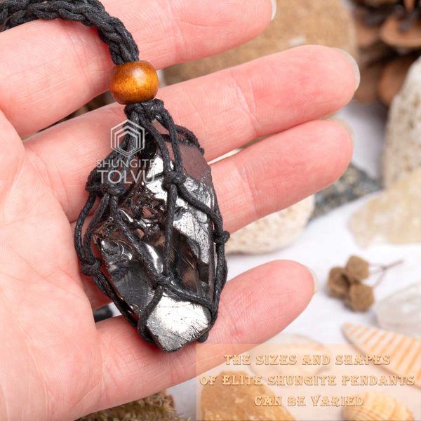elite shungite necklace of large size