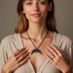 crescent moon dainty necklace