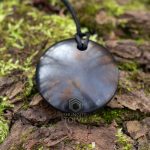 minimalist shungite pendant