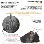 shungite pendant with pyrite and quartz inclusions