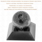 shungite sphere pyrite quartz inclusions detail