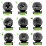 personalized crystal ball black shungite engraved sphere
