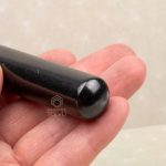 rounded massage tip black stone wand