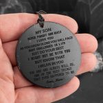Size of mother-son gift pendant in hand