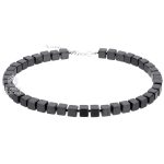 Custom men's necklace made of natural stone beads