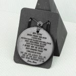 custom pendant with engraved text