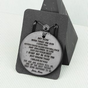 custom pendant with engraved text