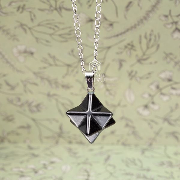 Merkaba pendant side angle jewelry view