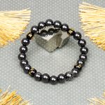 feng shui bracelet shungite beads with Tibetan mantra