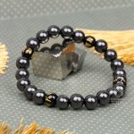 feng shui bracelet black shungite 8 mm polished