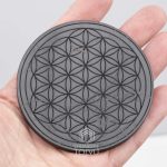 Meditation disc 7 cm Flower of Life engraving