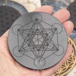 Meditation disc 7 cm Metatron’s Cube engraving