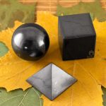 Best EMF protection stone set – polished sphere, cube, and pyramid