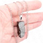 Natural elite shungite pendant close up